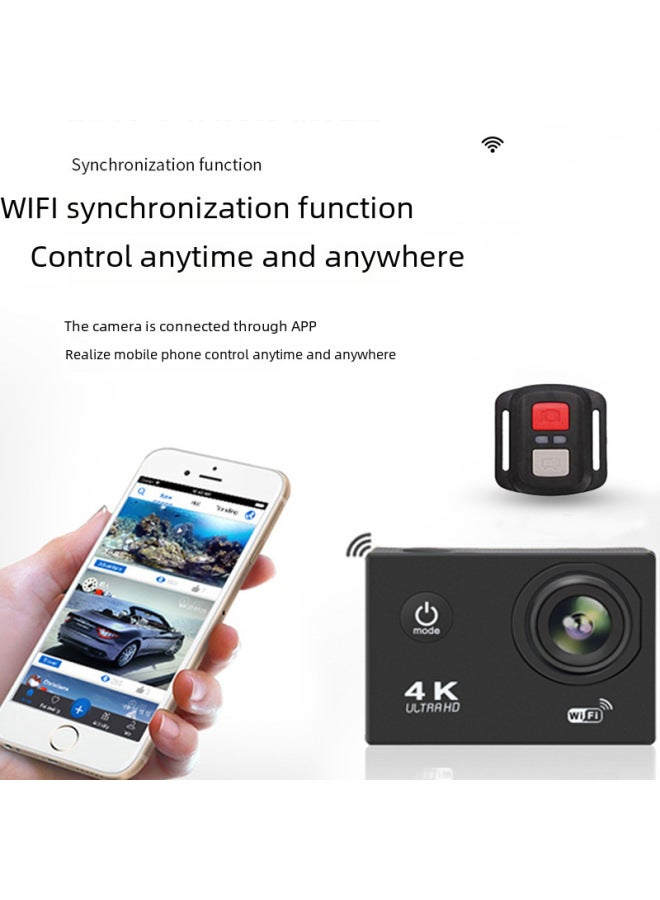 نيوترل كاميرا رياضية صغيرة عالية الدقة مضادة للماء مع جهاز تحكم عن بعد متعددة الوظائف واي فاي مقاومة للاهتزاز للرحلات - Image 2