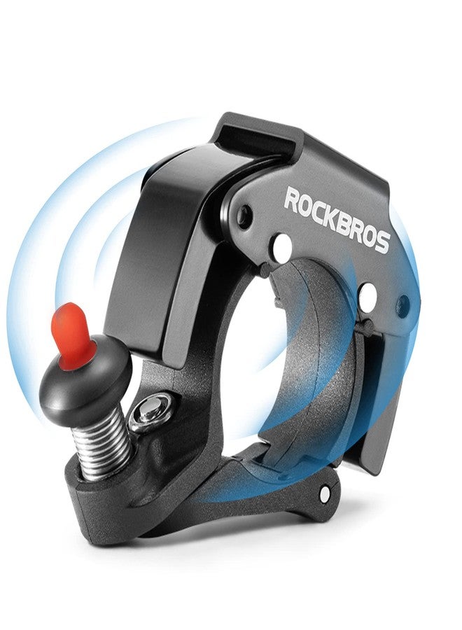 ROCKBROS Bike Bells Hidden MTB Bells Bicycle Bells for 22.2mm Handlebars, More Than 100dB, Clear & Long Sound Ringer, Mountain Bike, Scooter, Youth Bike, Black - Image 1
