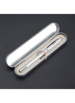5-in-1 teaching pointer pencil case in silver