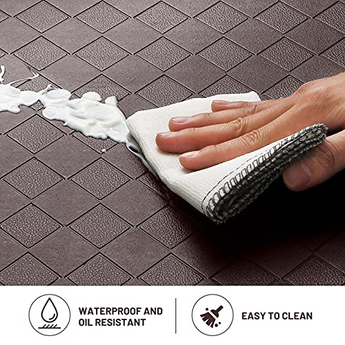 HappyTrends Kitchen Mat Cushioned Anti-Fatigue Kitchen Rug,17.3"x39",Thick Waterproof Non-Slip Kitchen Mats and Rugs Heavy Duty Ergonomic Comfort Rug for Kitchen,Floor,Office,Laundry,Chocolate - Image 5