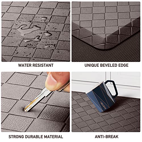 HappyTrends Kitchen Mat Cushioned Anti-Fatigue Kitchen Rug,17.3"x39",Thick Waterproof Non-Slip Kitchen Mats and Rugs Heavy Duty Ergonomic Comfort Rug for Kitchen,Floor,Office,Laundry,Chocolate - Image 3