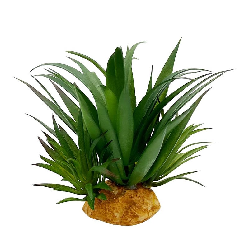 Smoothedo-Pets Reptile Artificial Plants Succulent Terrarium Decorative Desert Rainforest Plant Lizard Beard Chameleon Gecko Snake Amphibious Sea Turtle Tank Accessory (Agave-Set) - Image 1
