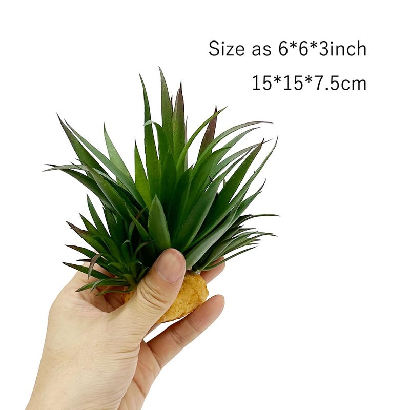 Smoothedo-Pets Reptile Artificial Plants Succulent Terrarium Decorative Desert Rainforest Plant Lizard Beard Chameleon Gecko Snake Amphibious Sea Turtle Tank Accessory (Agave-Set) - Image 2