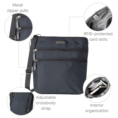 Baggallini Essential Crossbody Bag for Women - Built-in RFID Card Holder - Cross Body Purse with Quick-access Phone Pocket - Image 3