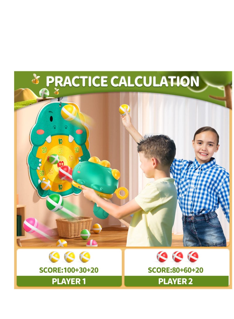 Excefore Kids Outdoor Toys, Gifts for 3 4 5 6 7 Year Old Boys Kids, Dinosaur Ball Sticky Ball Toys, Dinosaur Outdoor Games Dart Board Toys, Boys Birthday Gifts Children's Toy  - Image 2