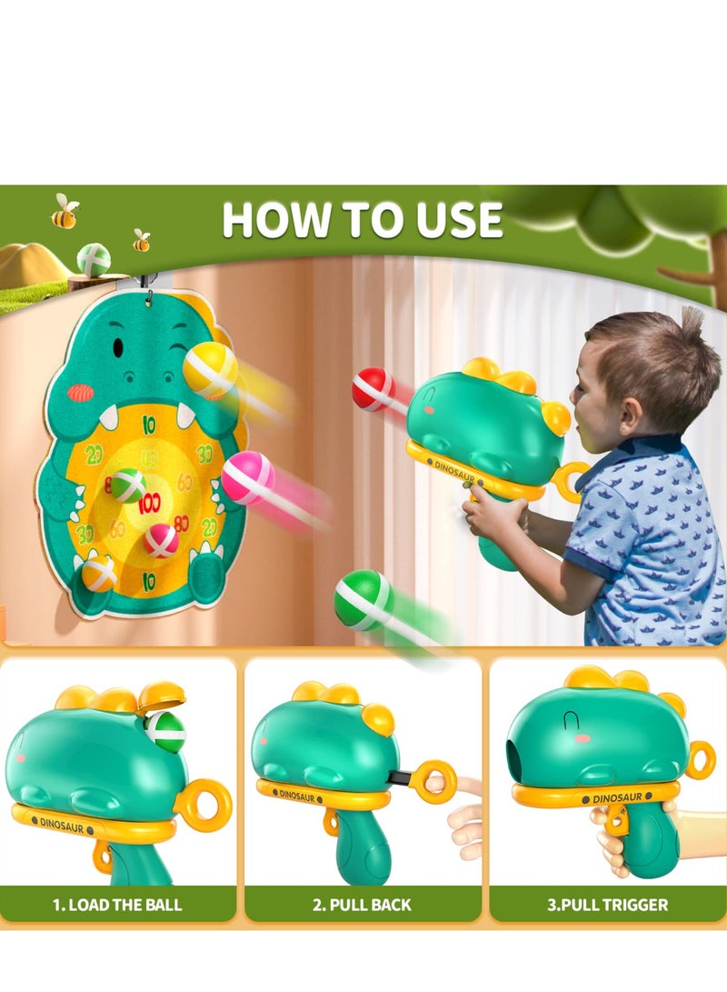 Excefore Kids Outdoor Toys, Gifts for 3 4 5 6 7 Year Old Boys Kids, Dinosaur Ball Sticky Ball Toys, Dinosaur Outdoor Games Dart Board Toys, Boys Birthday Gifts Children's Toy  - Image 4