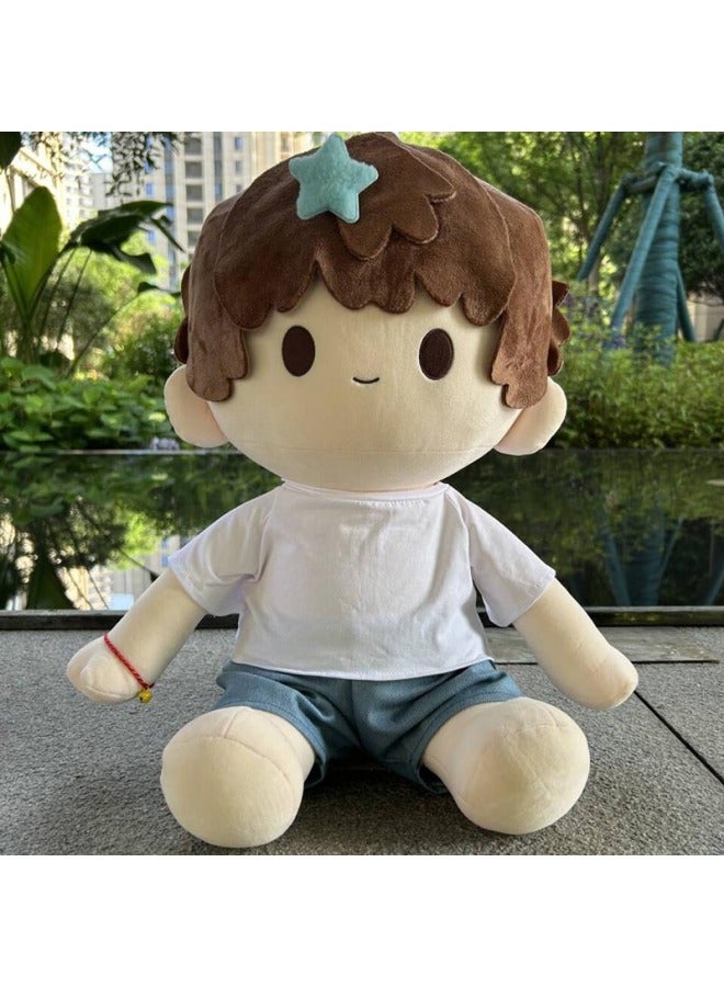 40cm Doll T-shirt Jeans Star T-shirt Exo Doll White T-shirt Fashion Brand Short Sleeve Black T-shirt-Specifications:40CM (sitting Baby, Excluding Dolls)-Color:40CM Sitting Baby Light Pink Unmarked T-Shirt - Image 3