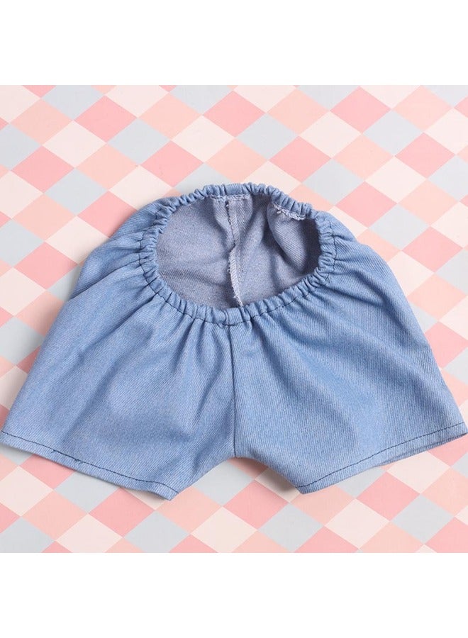 40cm Doll T-shirt Jeans Star T-shirt Exo Doll White T-shirt Fashion Brand Short Sleeve Black T-shirt-Specifications:40CM (sitting Baby, Excluding Dolls)-Color:40CM Sitting Baby Light Pink Unmarked T-Shirt - Image 5
