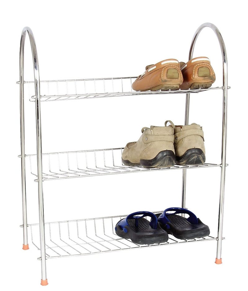 Amol AMOL Premium Stainless Steel Shoe | Boots | Sandals | Floor Mounted Shoe Rack - Image 1