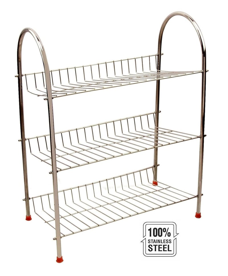 Amol AMOL Premium Stainless Steel Shoe | Boots | Sandals | Floor Mounted Shoe Rack - Image 3
