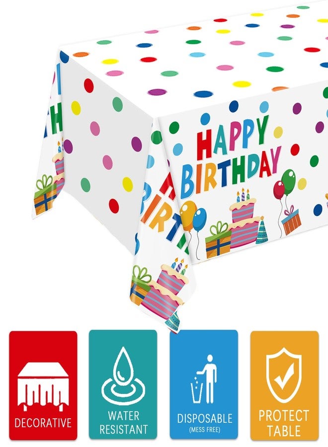 LINHAXM Happy Birthday Decorations - Birthday Party Decorations Includes Plates, Napkins, Cups, Cutlery, Banner, Hanging Swirl, Tablecloth, Balloon for Boy Girl Birthday Decorations, Serves 24 - Image 3