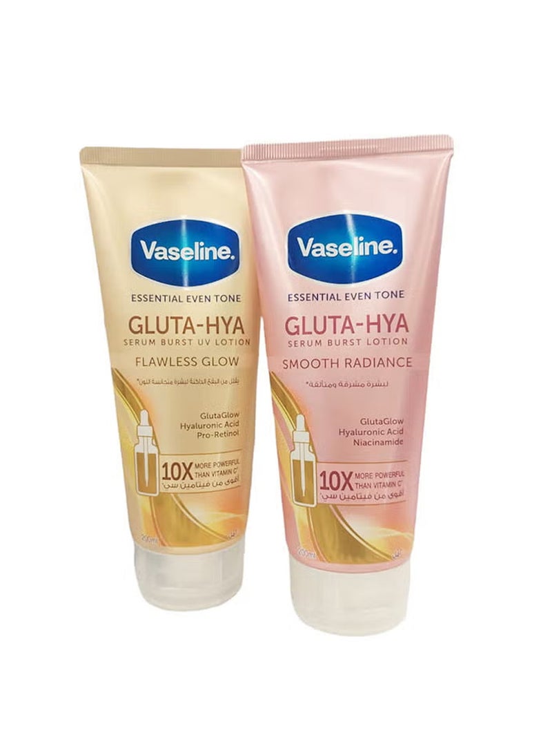 Vaseline Gluta-Hya Serum Burst Lotion Smooth Radiance - Flawless Glow Pack of 2 - Image 2