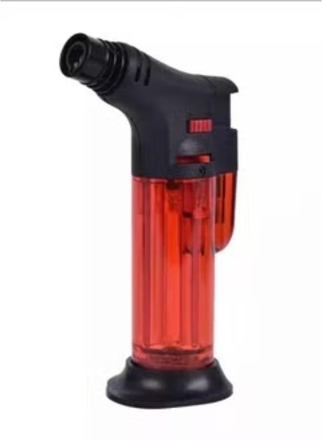 تورش ولاعة غاز قابلة لإعادة التعبئة مع لهب مزدوج وزر أمان أحمر - Image 3