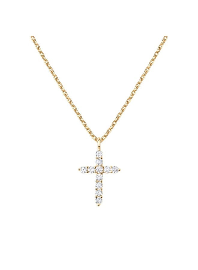 Ucanbe S925 Sterling Silver Full Rhinestone Classic Necklace – Shiny Clavicle Chain, Tarnish Resistant - Image 1