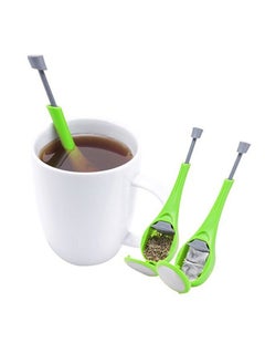 Generic 2Pcs Tea Infuser Multi Function Filter Tea Infuser Convenient Mini Tea Filter Silicone Tea Strainer Tea Set Kitchen Tools Green  - Image 1