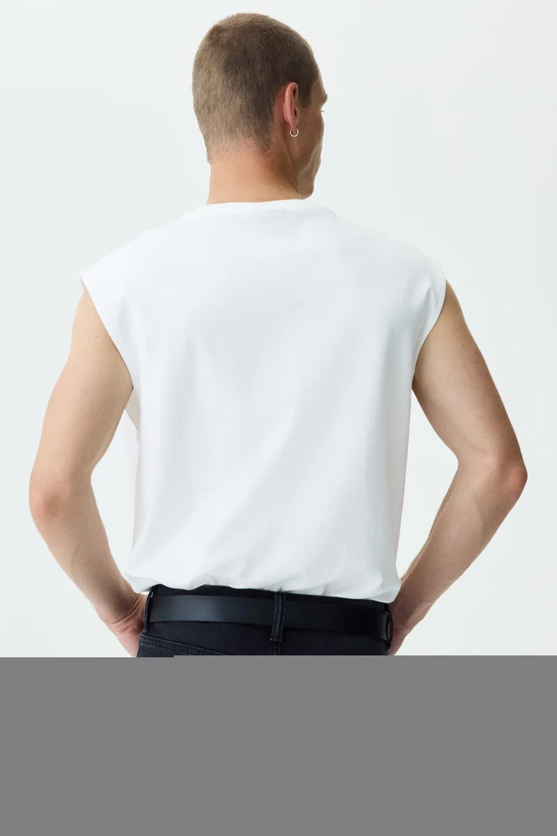H&M  Relaxed Fit Printed cotton vest top for Men | Best Price UAE