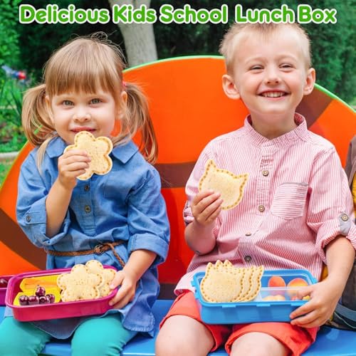 HINZER 12 Pack Sandwich Cutter and Sealer Set Crustable Bread Decruster DIY Cookie Stamps Mold Vegetable Fruit Cutters Shapes for Kids Back to School Bento Box Accessories - Image 2