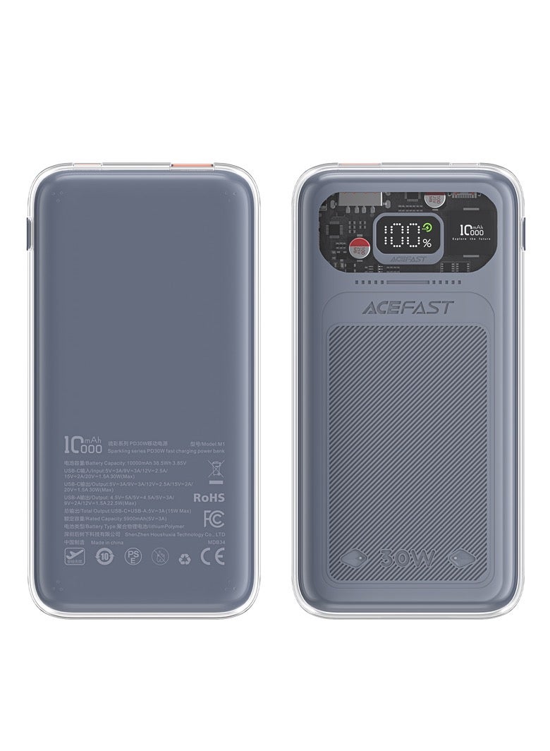 ACEFAST power bank M1 10,000mAH / Mica Gray - Image 3