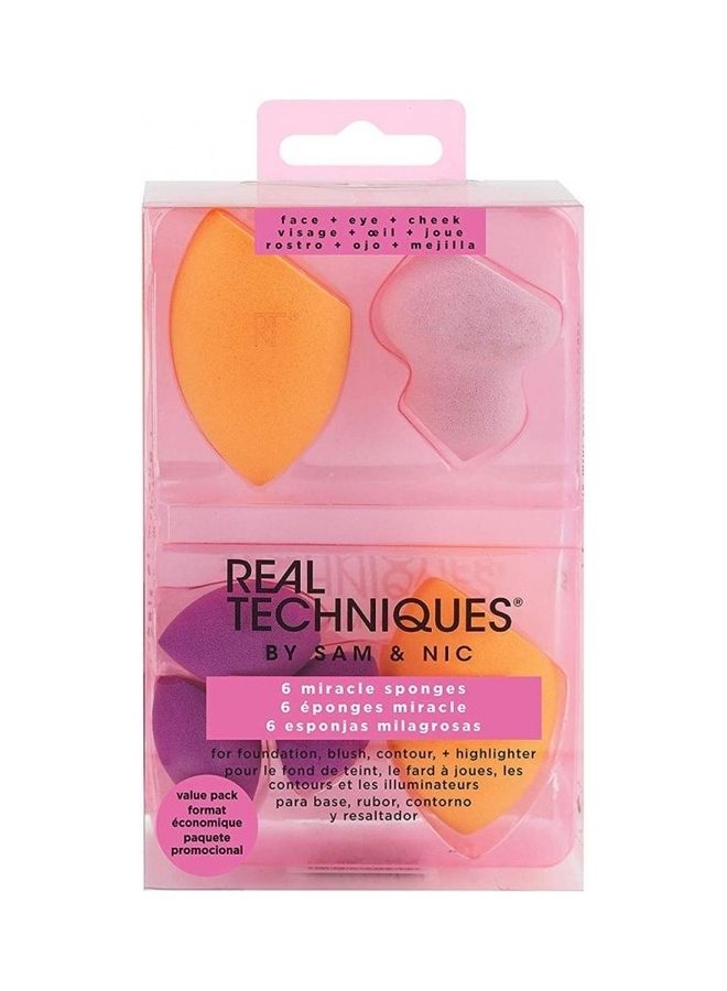 REAL TECHNIQUES 6 Miracle Complexion Sponges Multicolour - Image 1
