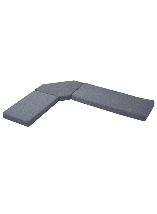 MICUSHION 4 Pieces Kitchen Breakfast Nook Cushions Set Corner Nook Dining Table Cushion linon Bench seat pad (Gray, Standard) - Image 3