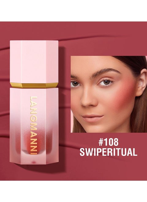 Waterproof Buildable Gel Blush with Sponge Applicator 108#