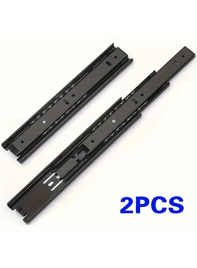 2 Pieces 10 Inches Full Extension Silent Drawer Slides Telescopic Side Mount - Image 2