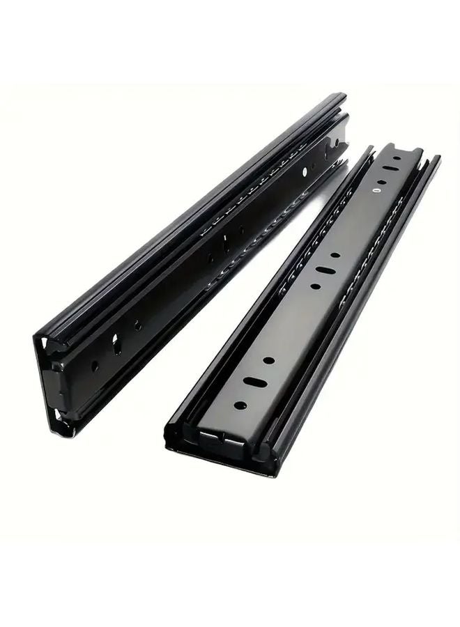 2 Pieces 10 Inches Full Extension Silent Drawer Slides Telescopic Side Mount - Image 3