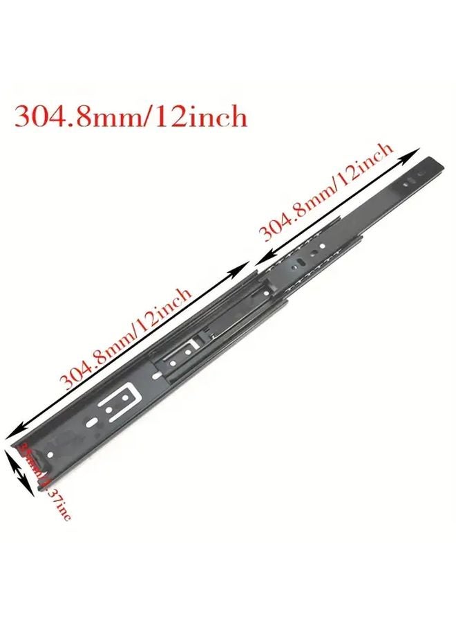 2 Pieces 10 Inches Full Extension Silent Drawer Slides Telescopic Side Mount - Image 5