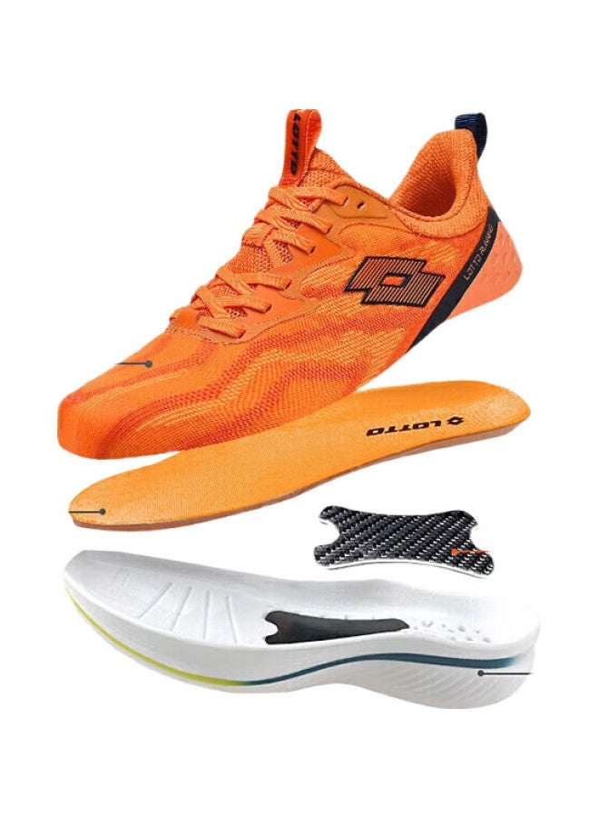 LOTTO Women'S Running Shoes With Carbon Plate, Shock-Absorbing, Breathable, Lightweight, Professional Racing Sports Shoes For Women 1072 Orange-Red 39 - Image 1
