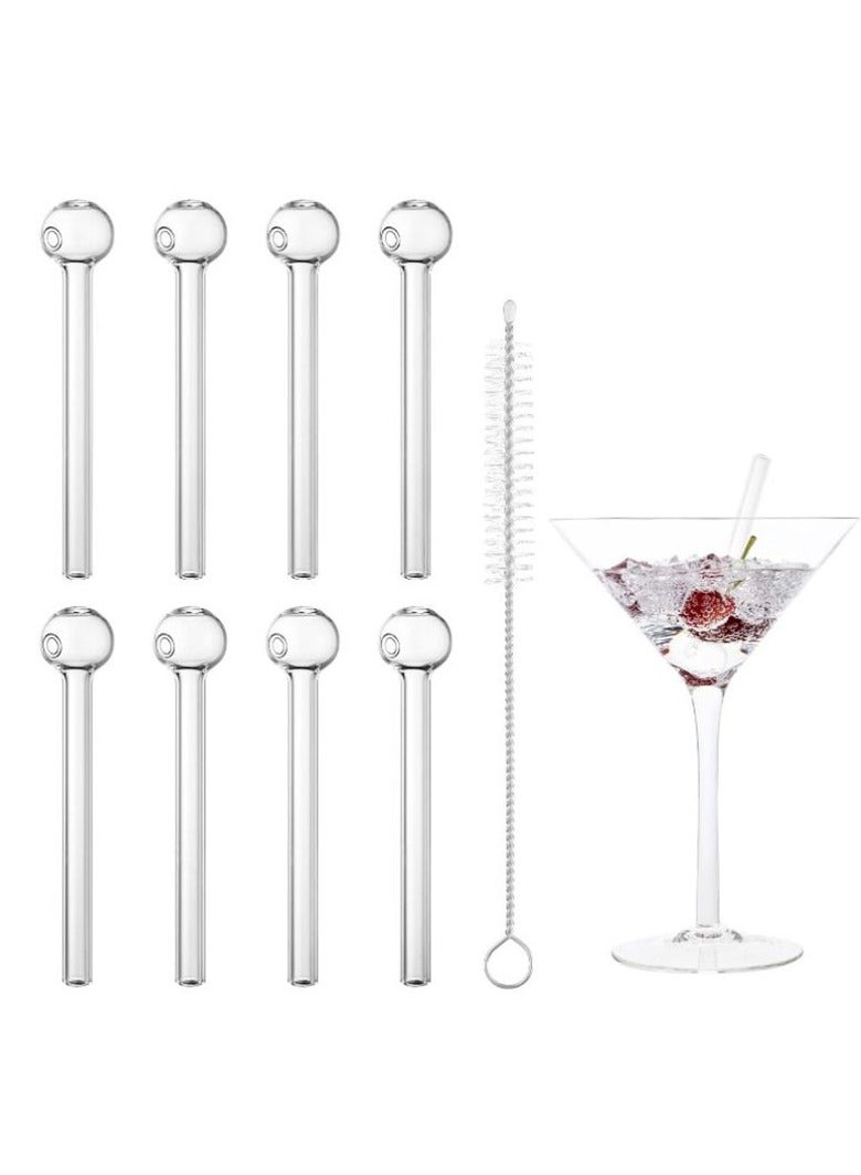 8 PCS Reusable Glass Drink Straws, clear, 10x1x2.5cm  - Image 2