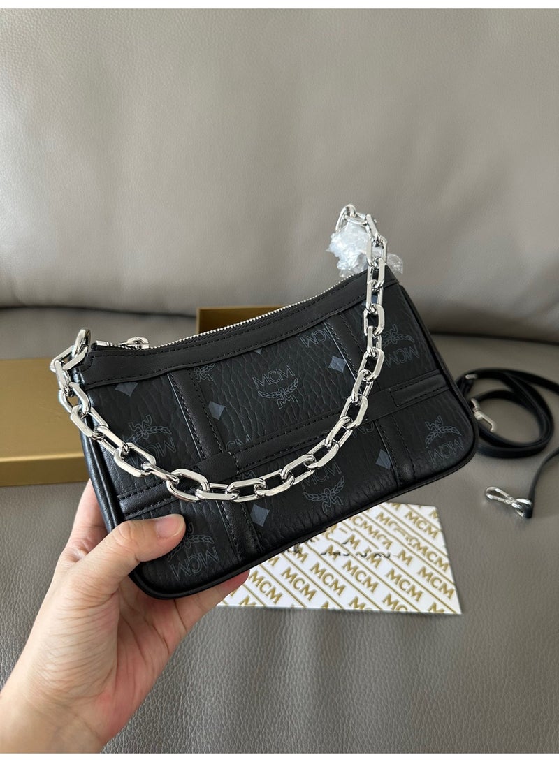MCM Signature Box Bag - Chain Strap Shoulder & Top Handle Bag for Women - Image 1