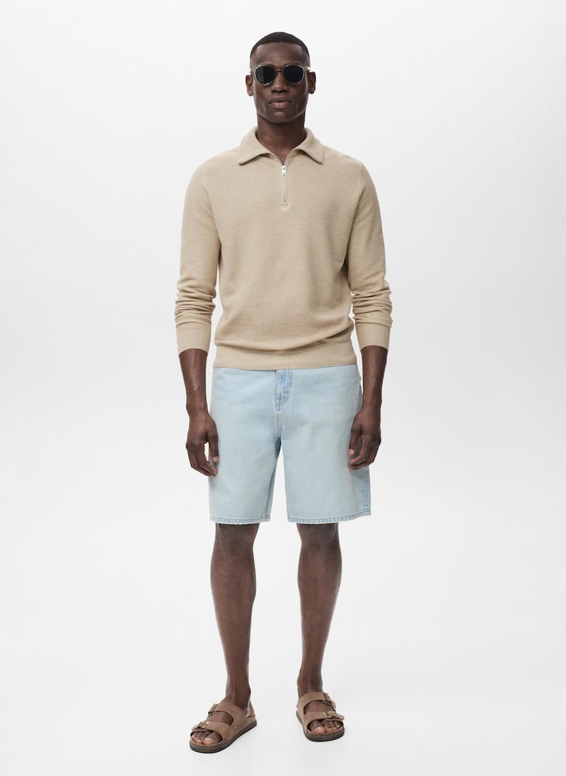 مانجو مان سترة بياقة بسحاب وهيكل دقيق - Image 5