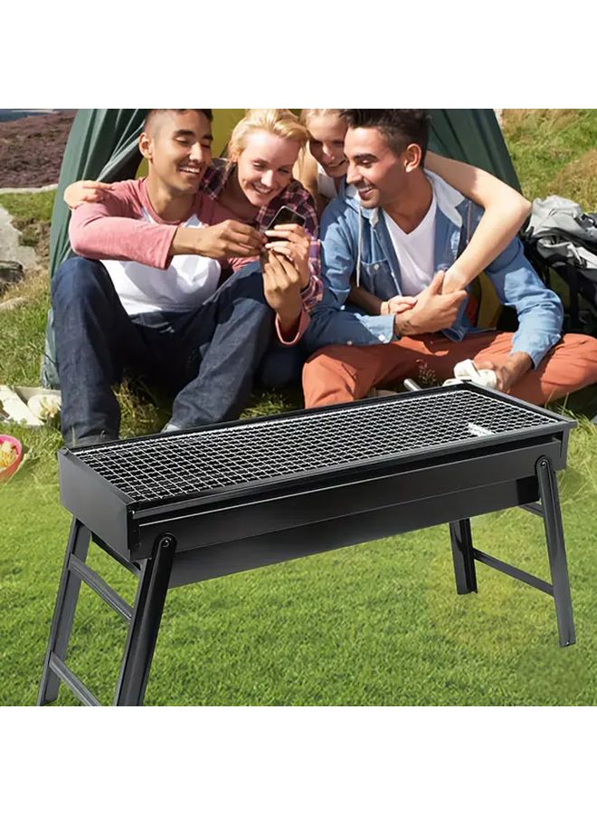 إسكدنيا شواية فحم محمولة قابلة للطي سوداء، موقد تخييم من الفولاذ المقاوم للصدأ مع أرجل قابلة للطي - Image 3