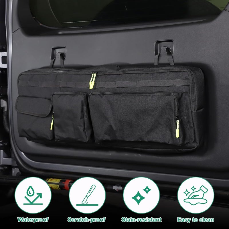Car Trunk Organizer Compatible with Great Wall Haval H9 2024, Back Door Panel Storage Organizer Multi-Compartment Oxford Cloth Car Storage Bag Space Saving - Image 4