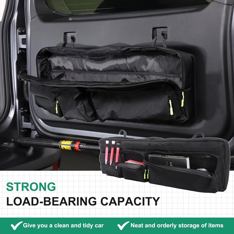 Car Trunk Organizer Compatible with Great Wall Haval H9 2024, Back Door Panel Storage Organizer Multi-Compartment Oxford Cloth Car Storage Bag Space Saving - Image 5