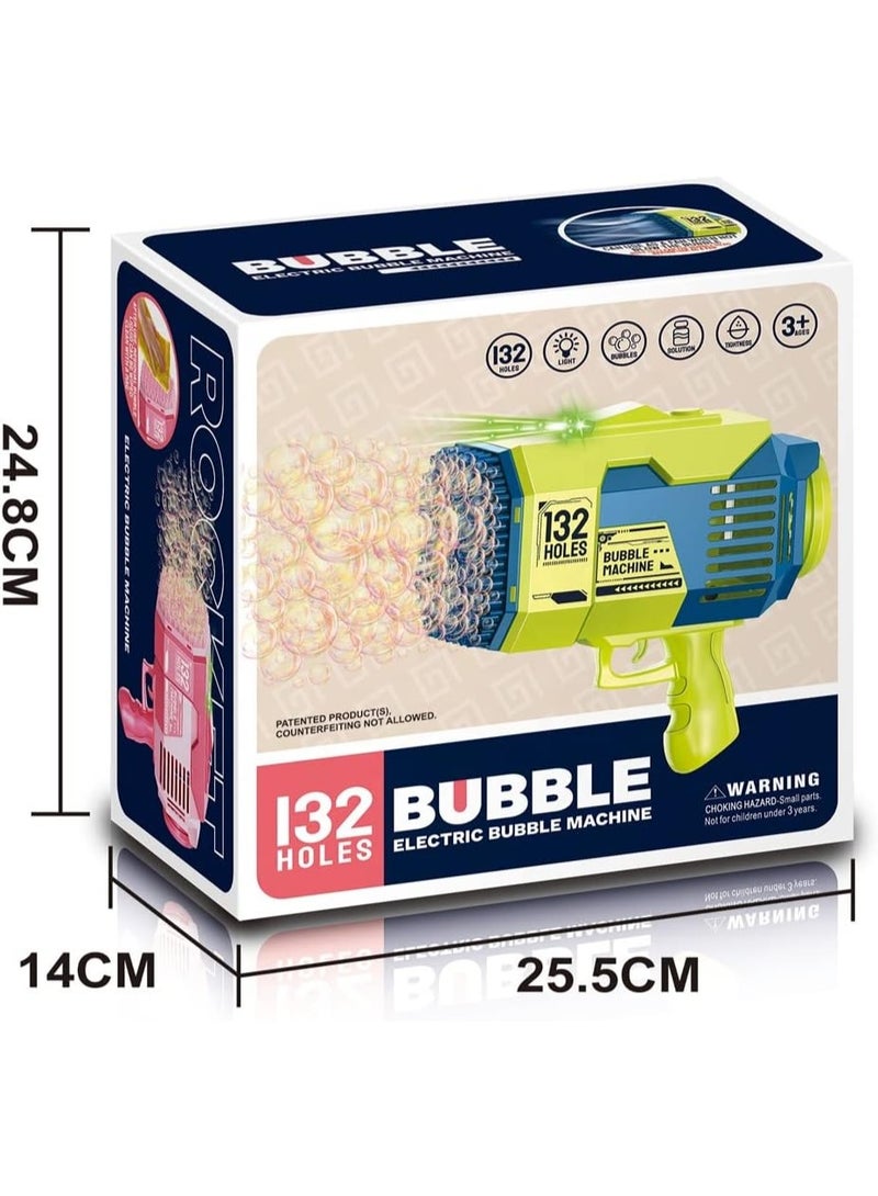Bubble Gun Toy for Kids, 132 Holes – Automatic Bubble Blower Machine with LED Lights, Colorful Bubble Stream, Easy-to-Hold Design – Outdoor Fun Toy for Toddlers & Children – Ideal for Birthday Parties, Summer Activities & Gifts - Image 3