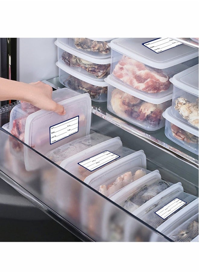 Generic - Removable Food Storage Labels Freezer Labels 500 Pcs 1.2 x 2 in Food Storage Stickers Refrigerator Freezer Labels Adhesive Paper Labels, 2 Roll - Image 1