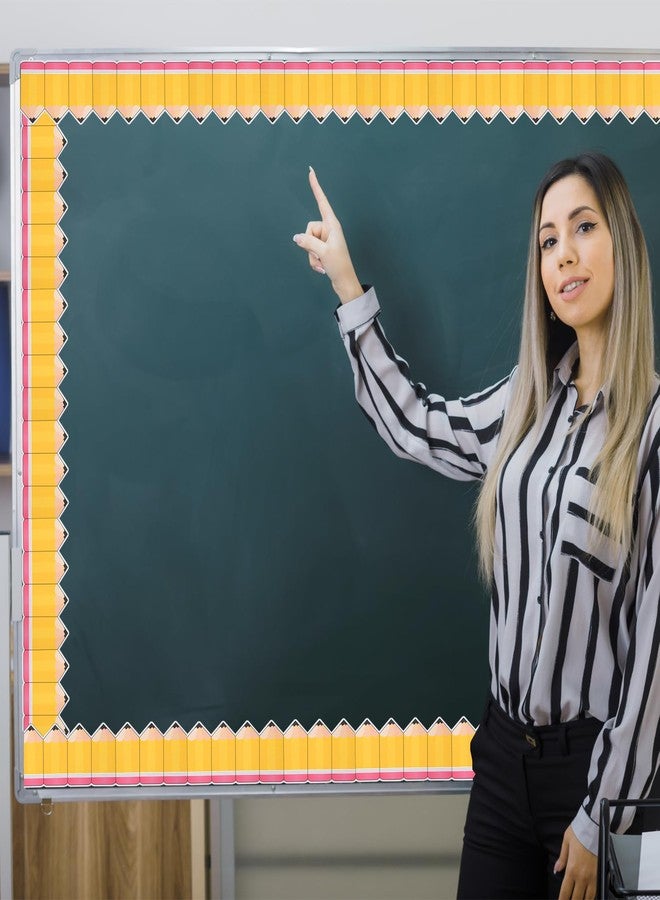Gralune 65 Ft Pencil Classroom Bulletin Board Borders Pencil Border Trim for Teacher School Classroom Chalkboard Decorations Back to School Decor - Image 2