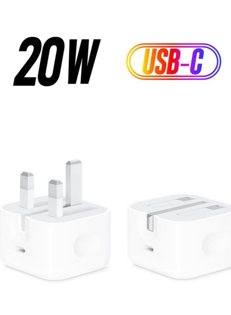 iPhone 20W Fast Charger | USB C Wall Fast Charger Compatible with iPhone 15/14/14 Pro/14 Pro Max/13/12/SE2020/11/XR/XS Max/X/iPad - Image 1
