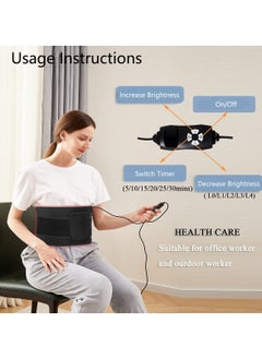 Ru syanl Red Light Therapy Infrared Light Therapy Pad for Body Pain Deep Therapy for Back Knee Hands Feet Portable 660nm 850nm Home Light Therapy Wrap Belt  - Image 3