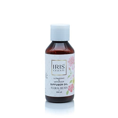 IRIS Celeste Ultrasonic Oil, Pleasing Floral Fragrance, Elegant and Mesmerizing Home Fragrance Solutions, Fragrances for Fine Living, 100 ml Ultrasonic Diffuser Oil in Amber Bottle - Image 1