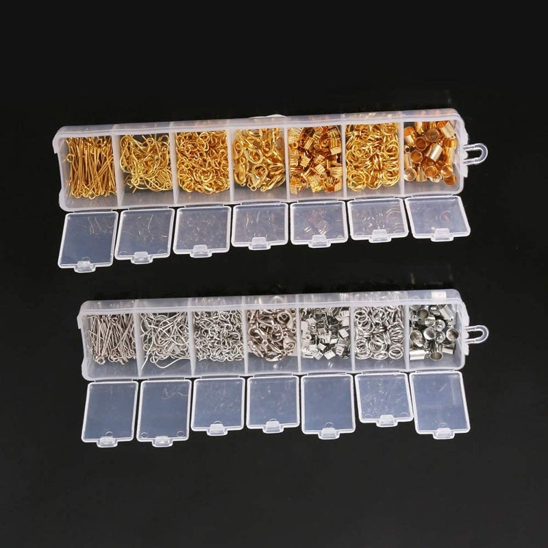 DIY Crafts DIY Crafts 25 Grm, Gold, Silver/Gold Color Metal Parts Mix Set for Making Bracelet Necklace Earring Jewelry Findings Accessories Manual Note:- Bo(25 Grm, Gold)  - Image 4