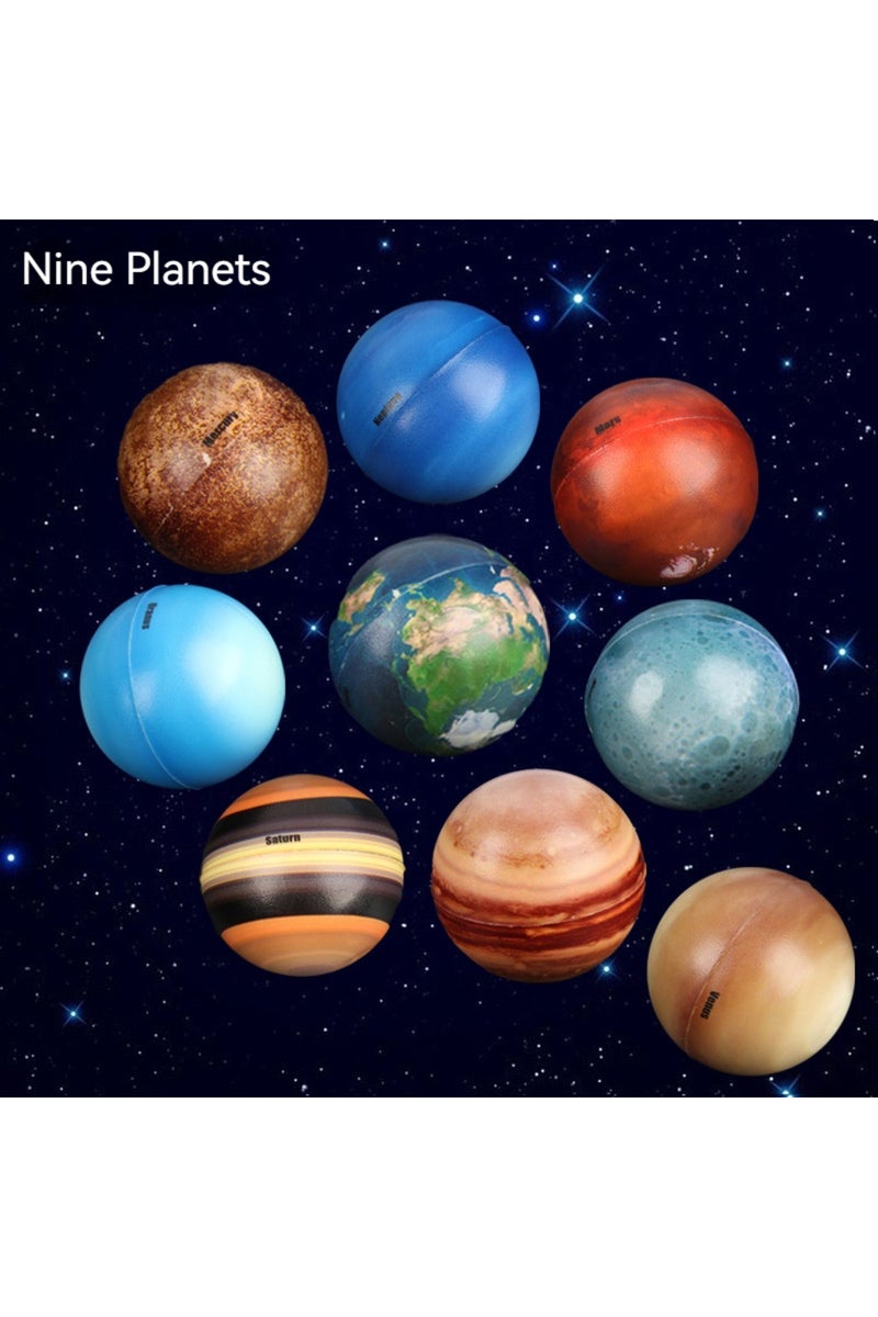 ثمانية كواكب وقمر، 9 قطع، محاكاة للنظام الشمسي، نموذج بلاستيكي للنظام الكوني الكوكبي، مجسم للكون