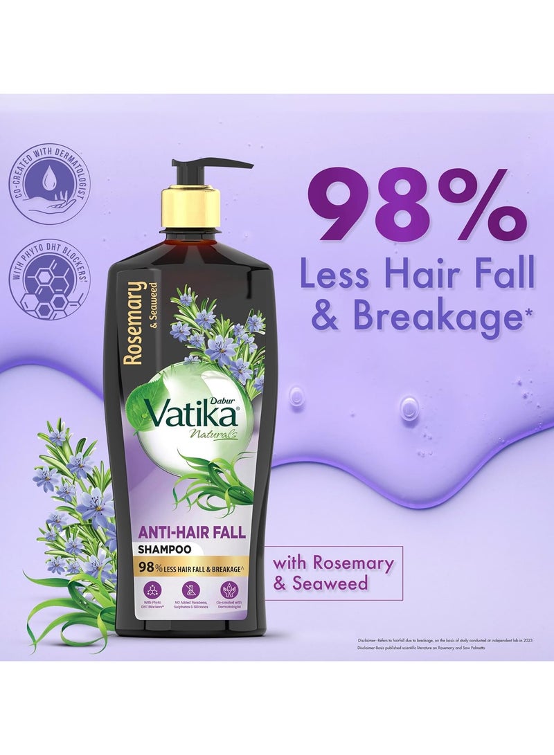 فاتيكا شامبو مضاد لتساقط الشعر بالروزماري والأعشاب البحرية - 640 ملليليليقلل من تساقط الشعر|يحفز نمو الشعر وكثافته|مصنع بالتعاون مع أخصائي الأمراض الجلدية|بدون سلفات وسيليكونات وبارابين|خالي من التجارب على الحيوانات - Image 2