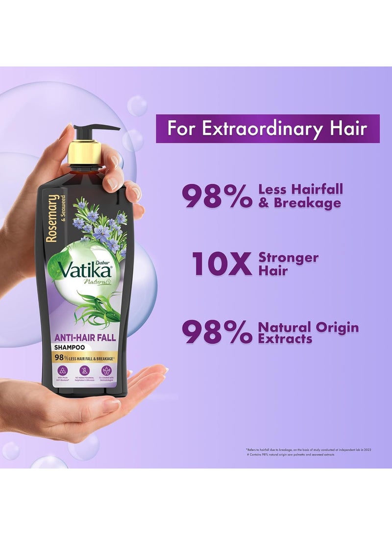 فاتيكا شامبو مضاد لتساقط الشعر بالروزماري والأعشاب البحرية - 640 ملليليليقلل من تساقط الشعر|يحفز نمو الشعر وكثافته|مصنع بالتعاون مع أخصائي الأمراض الجلدية|بدون سلفات وسيليكونات وبارابين|خالي من التجارب على الحيوانات - Image 3