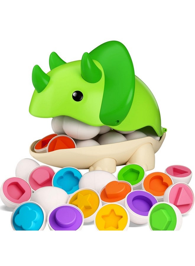 iPlay, iLearn ألعاب البيض المطابقة iPlay و iLearn للأطفال، لعبة الديناصور للأطفال بعمر 2 سنة، لعبة تعليمية مونتيسوري لتعليم الأشكال، هدية عيد ميلاد للأطفال من 18 شهر إلى 2 3 4 سنوات، الأولاد والبنات الرضع - Image 1