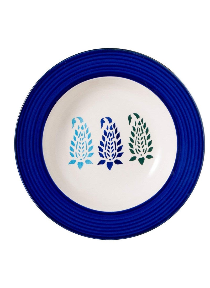Caffeine Caffeine Ceramic Handmade Blue Boota Combo Dinner Set (6 pcs)  - Image 4