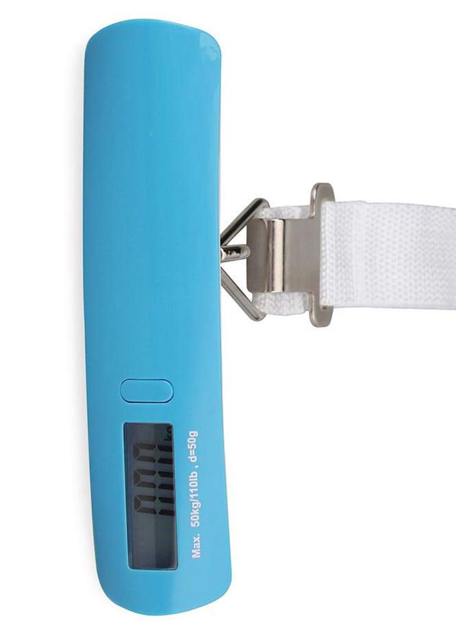 Loquat Portable Mini Electronic Digital Hanging Scale Luggage Hook Blue/White 3.5 x 13.5 x 2centimeter - Image 2