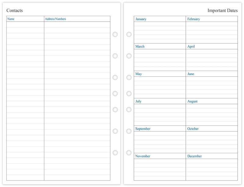 newestor 2026 Weekly Planner Refill for Mini Binder, Week on Two Pages, 5.5"x8.5", 7 Holes - Image 3