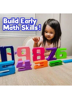 Skoolzy Number Blocks & Coins Counting Stacking 20 Piece Set Toddler Toys Preschool Learning Activities Stem Montessori Toys For Toddlers Homeschool Kids Learning Toys Ages 18 Months+ Includes Ebook  - Image 3